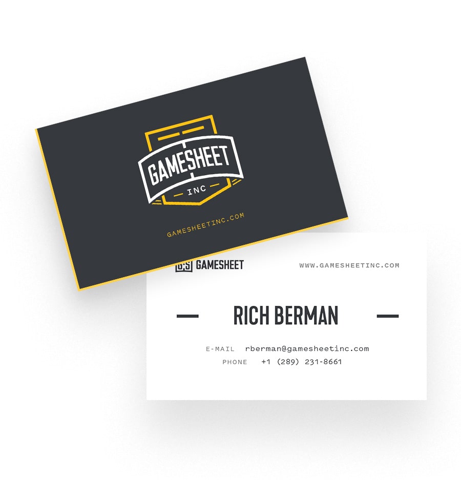 Gamesheet printed cards
